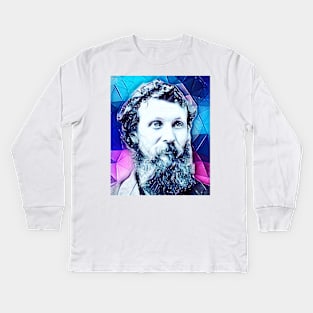 John Muir Snowy Portrait | John Muir Artwork 5 Kids Long Sleeve T-Shirt